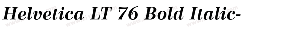 Helvetica LT 76 Bold Italic字体转换